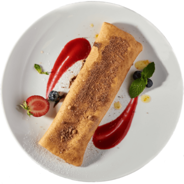 З полуницею та ванільним соусом